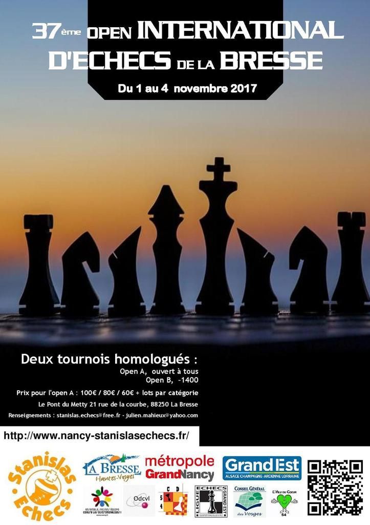 > Du 1er au 4 novembre, 37e open de La Bresse
