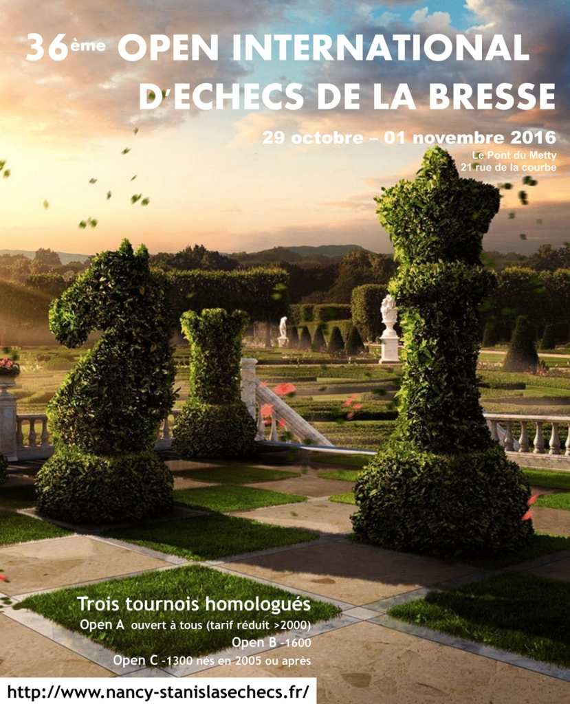 Du 29 octobre au 1er novembre, l'open de La Bresse