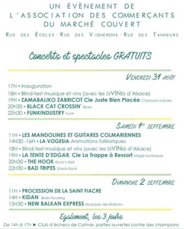 Vendredi 31 août, samedi 1er et dimanche 2 septembre - Colmar Échecs à l'anniversaire du Marché couvert !